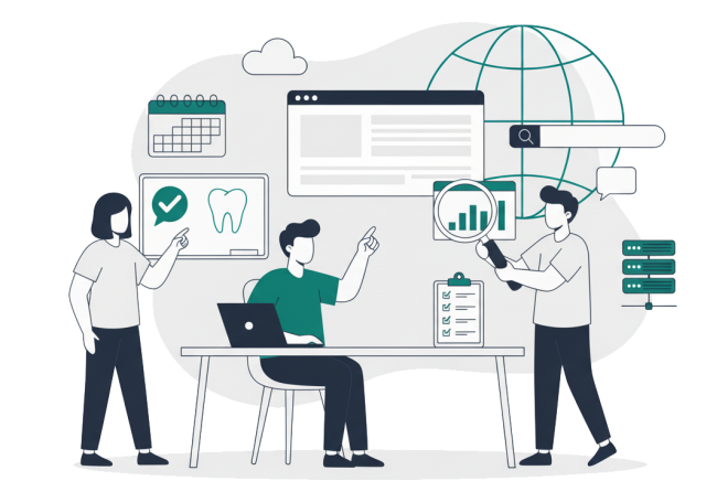 Teamarbeit für Sichtbarkeit im Local SEO bei Discover Dental