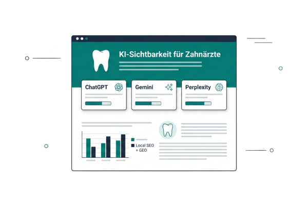 Illustration einer KI-Sichtbarkeits-Analyse