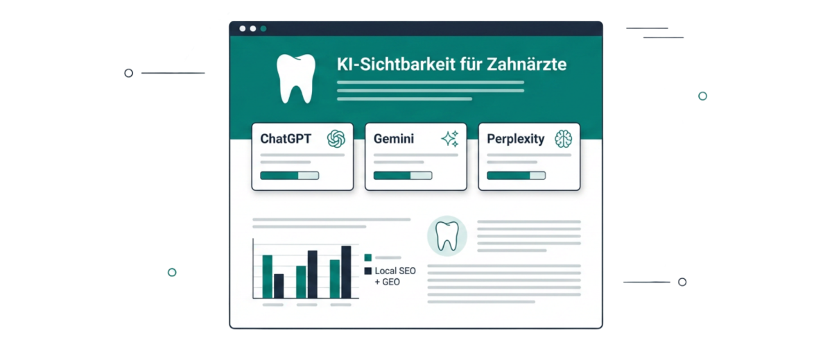 Illustration einer KI-Sichtbarkeits-Analyse